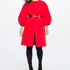 Eloquii Plus Size Puff Sleeve Statement Dress Coat